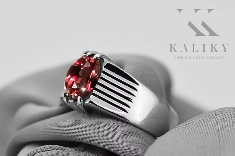 Vintage craft Ring Ruby Sterling silver 925 vrc007s